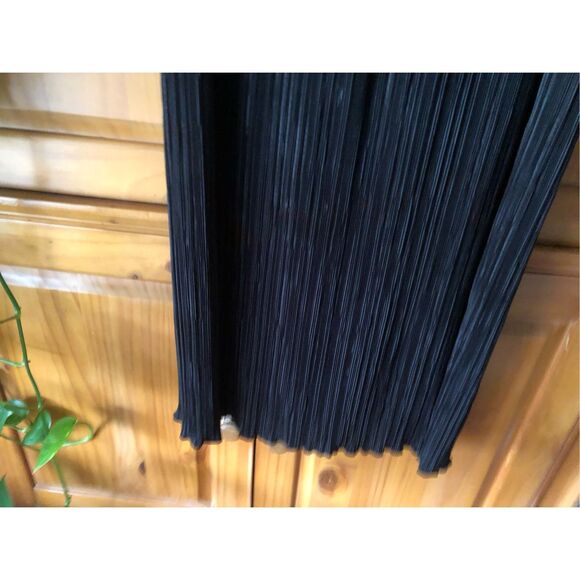 Vintage Connected Woman Black Ruffled Pleated Dress SZ 22W - Picture 8 of 13